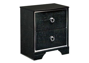 Image for Amrothi Black Two Drawer Nightstand