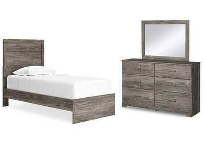 Image for Ralinksi Twin Panel Bed with Mirrored Dresser
