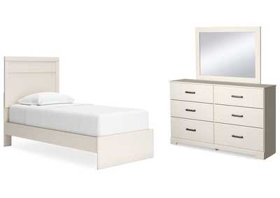 Image for Stelsie Twin Panel Bed with Mirrored Dresser