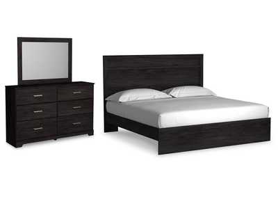 Belachime King Panel Bed, Dresser and Mirror