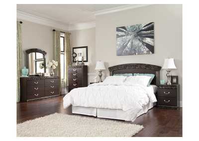 Image for Vachel Queen/Full Panel Headboard w/Dresser, Mirror and Nightstand