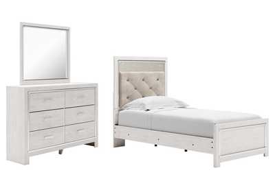 Image for Altyra Twin Panel Bed with Mirrored Dresser
