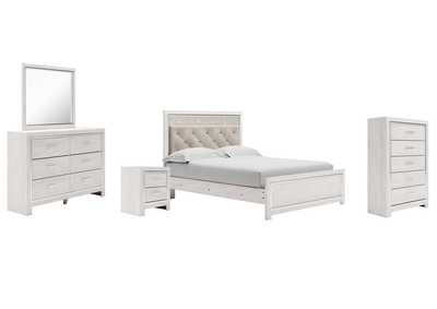 Image for Altyra Queen Panel Bed with Mirrored Dresser, Chest and Nightstand