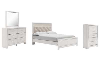 Image for Altyra Queen Panel Bed with Mirrored Dresser and Chest