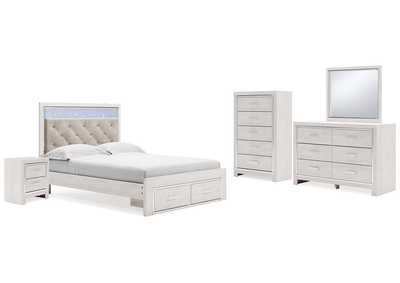 Altyra Queen Storage Bed, Dresser, Mirror, Chest and Nightstand