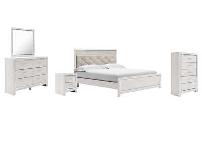 Image for Altyra King Panel Bed with Mirrored Dresser, Chest and Nightstand