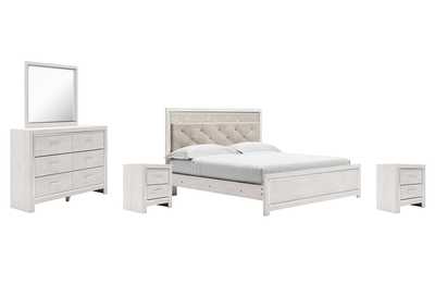 Image for Altyra King Panel Bed with Mirrored Dresser and 2 Nightstands