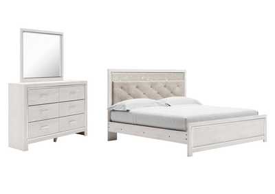 Image for Altyra King Panel Bed with Mirrored Dresser