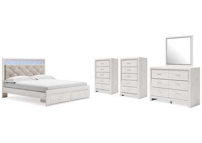 Altyra King Storage Bed, Dresser, Mirror and 2 Chests