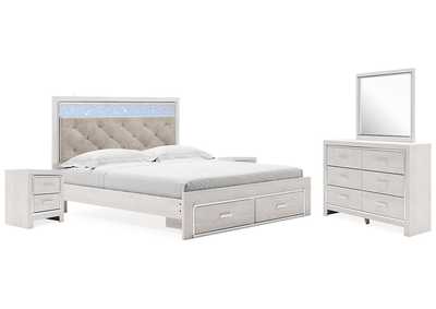 Image for Altyra King Upholstered Storage Bed, Dresser, Mirror and 2 Nightstands