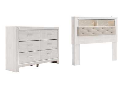 Image for Altyra Queen Bookcase Headboard Bed with Dresser