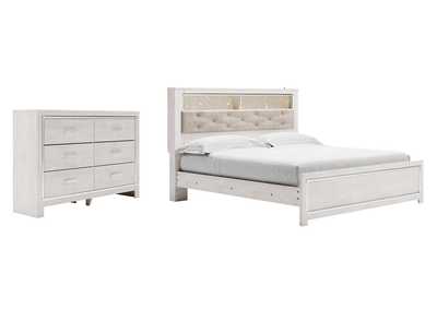 Image for Altyra King Panel Bookcase Bed with Dresser
