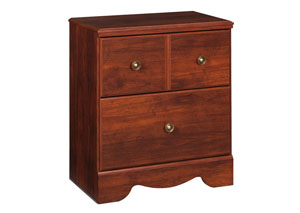 Image for Brittberg Reddish Brown Two Drawer Nightstand