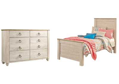 Willowton Twin Panel Bed with Dresser,Signature Design By Ashley
