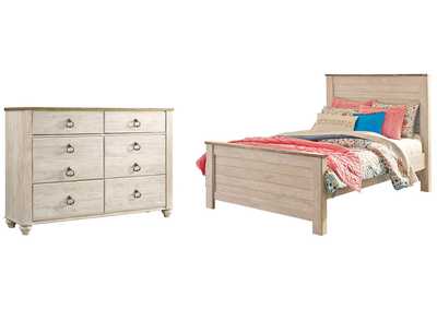 Willowton Full Panel Bed with Dresser,Signature Design By Ashley