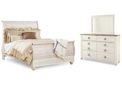 Image for Willowton Queen Sleigh Bed, Dresser and Mirror