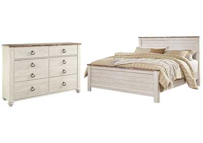 Willowton California King Panel Bed with Dresser,Signature Design By Ashley