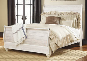 Image for Willowton Whitewash Queen Sleigh Bed