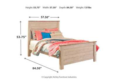 Willowton Full Panel Bed and Nightstand,Signature Design By Ashley