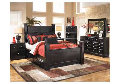 Image for Shay Queen Poster Bed w/ Storage