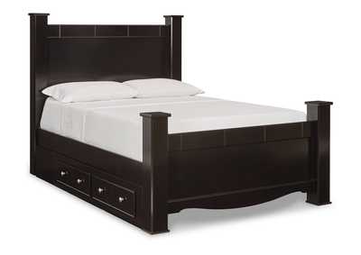 Image for Mirlotown Queen Poster Bed with Storage