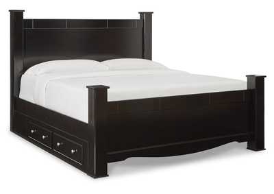 Image for Mirlotown King Poster Bed with Storage