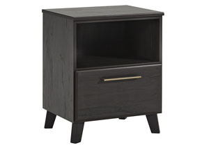 Image for Daltori Black One Drawer Night Stand