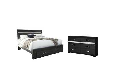 Image for Starberry King Panel Bed with 2 Storage Drawers with Dresser