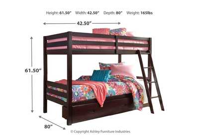 Halanton Twin over Twin Bunk Bed with 1 Large Storage Drawer,Signature Design By Ashley