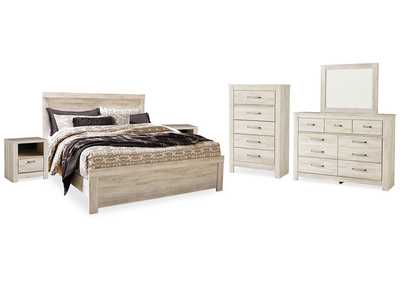 Image for Bellaby King Panel Bed, Dresser, Mirror, Chest and 2 Nightstands