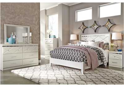 Image for Dreamur Champagne Queen Panel Bed w/Dresser, Mirror and Nightstand