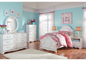 Image for Korabella White One Drawer Night Stand