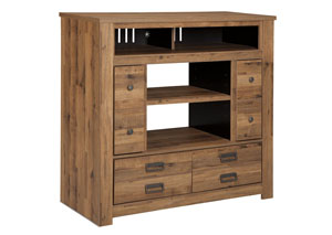 Image for Cinrey Medium Brown Media Chest w/Fireplace Option