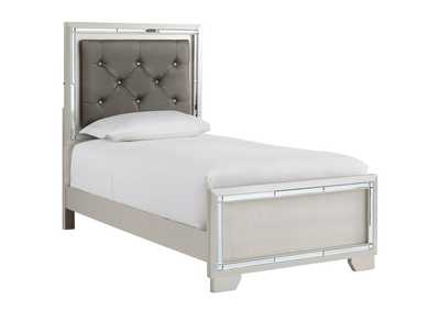 Image for Lonnix Silver Finish Twin Panel Bed