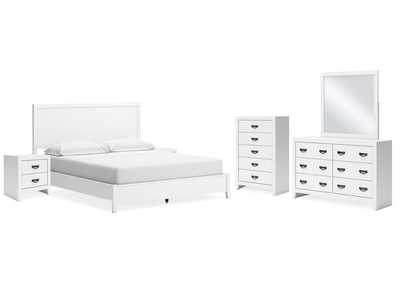 Image for Binterglen California King Panel Bed with Mirrored Dresser, Chest and 2 Nightstands