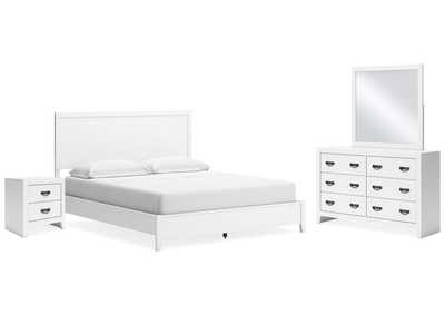 Image for Binterglen California King Panel Bed with Mirrored Dresser and Nightstand