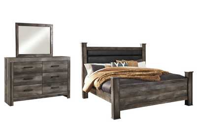 Image for Wynnlow King Poster Bed with Mirrored Dresser