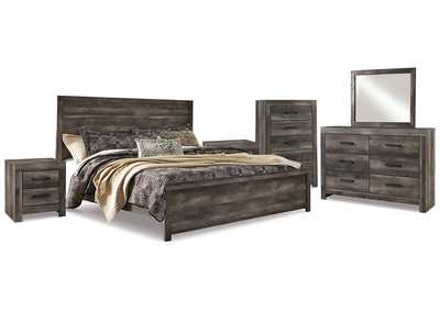 Image for Wynnlow King Panel Bed with Mirrored Dresser, Chest and 2 Nightstands