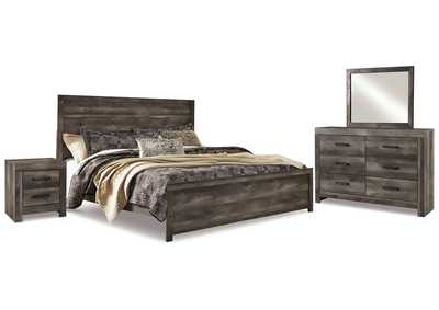Image for Wynnlow King Panel Bed with Mirrored Dresser and Nightstand