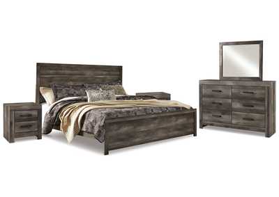 Image for Wynnlow King Panel Bed with Mirrored Dresser and 2 Nightstands