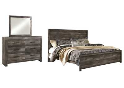 Image for Wynnlow King Panel Bed with Mirrored Dresser
