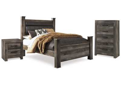 Wynnlow Queen Poster Bed, Chest and 2 Nightstands,Signature Design By Ashley