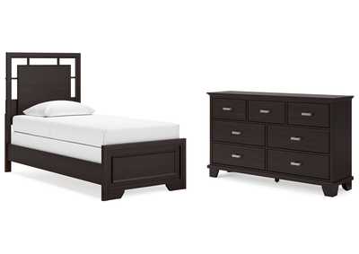 Image for Covetown Twin Panel Bed with Dresser