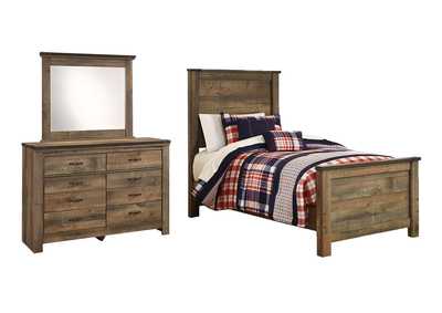 Image for Trinell Twin Panel Bed with Mirrored Dresser