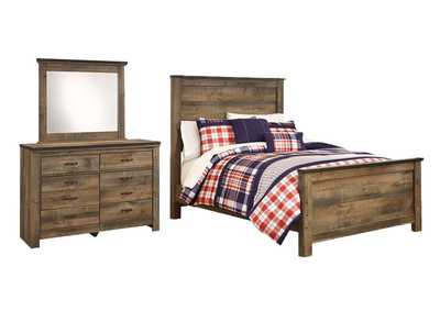 Image for Trinell Full Panel Bed with Mirrored Dresser