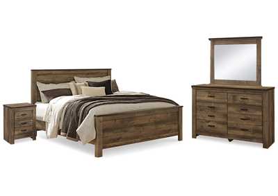 Trinell King Panel Bed, Dresser, Mirror and 2 Nightstands