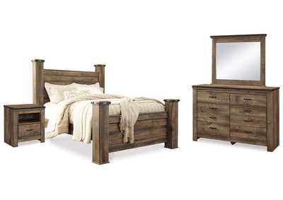 Image for Trinell Queen Poster Bed, Dresser, Mirror and Nightstand