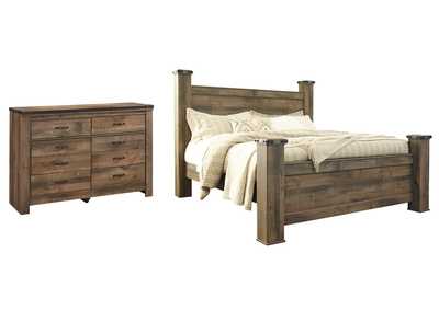 Trinell King Poster Bed with Dresser,Signature Design By Ashley