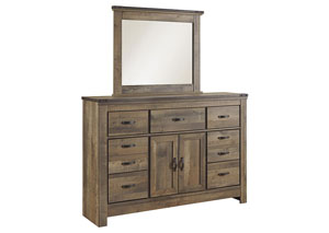 Image for Trinell Brown Dresser with Fireplace Option