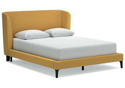 Image for Maloken Queen Upholstered Bed with Roll Slats
